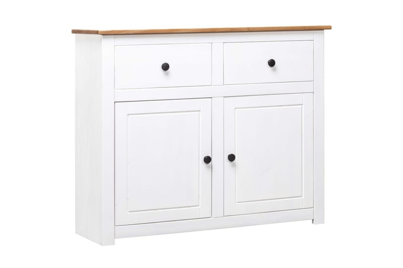 Skjenk hvit 93x40x80 cm heltre furu Panama Range - Hvit - Sideboard & skjenk