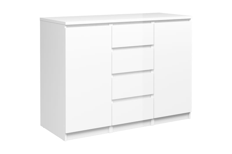 Skjenk Lerna 121 cm - Hvit Høyglans - Sideboard & skjenk