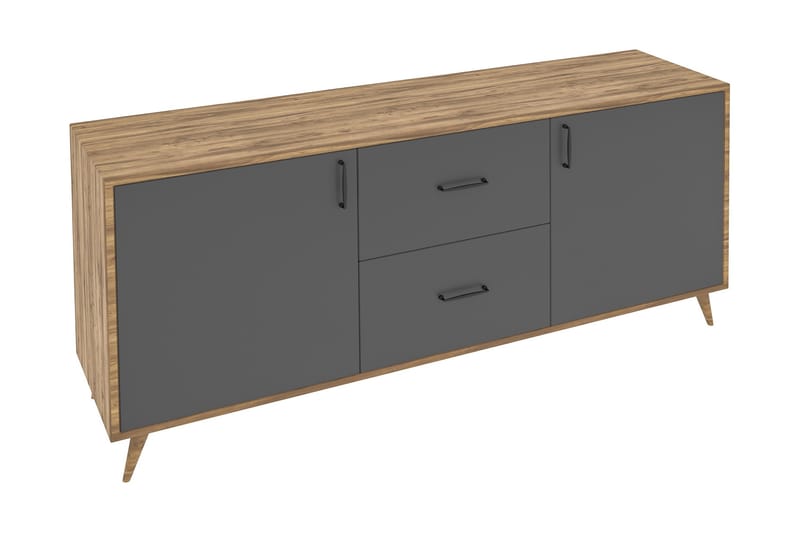 Skjenk Lundtorp 160 cm - Brun|Grå - Sideboard & skjenk