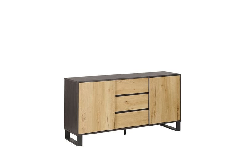 Skjenk lyst tre/svart ELDA - Tre/Natur - Oppbevaring - Oppbevaringsmøbler - Sideboard & skjenk