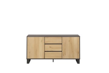 Skjenk lyst tre/svart ELDA - Tre/Natur - Oppbevaring - Oppbevaringsmøbler - Sideboard & skjenk