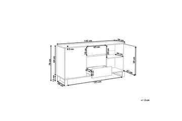 Skjenk lyst tre/svart ELDA - Tre/Natur - Oppbevaring - Oppbevaringsmøbler - Sideboard & skjenk