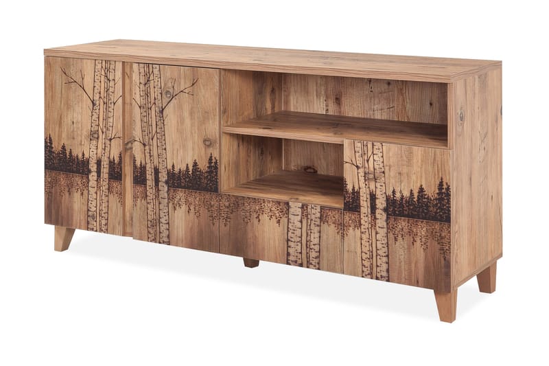 Skjenk Masako Bjørk/Sjø - Beige/Lysebrun - Sideboard & skjenk