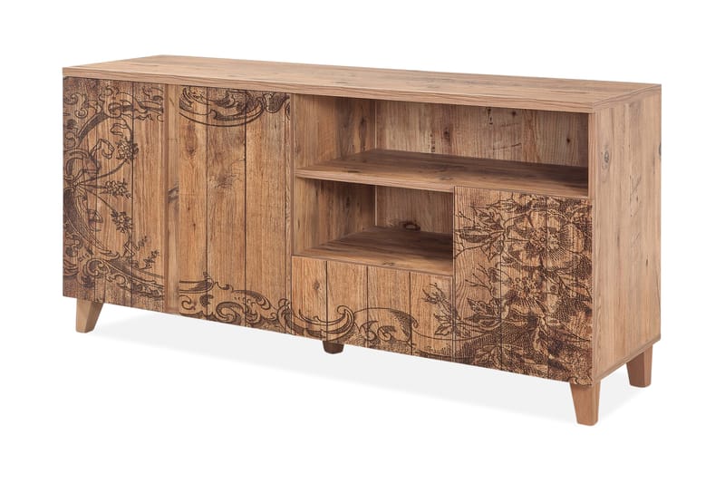 Skjenk Masako Blomstemønster - Brun - Sideboard & skjenk