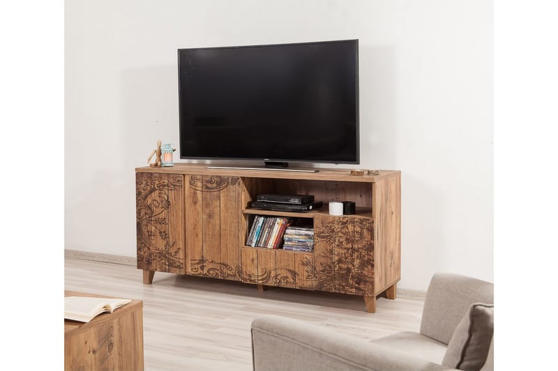 Skjenk Masako Blomstemønster - Brun - Oppbevaring - Oppbevaringsmøbler - Sideboard & skjenk