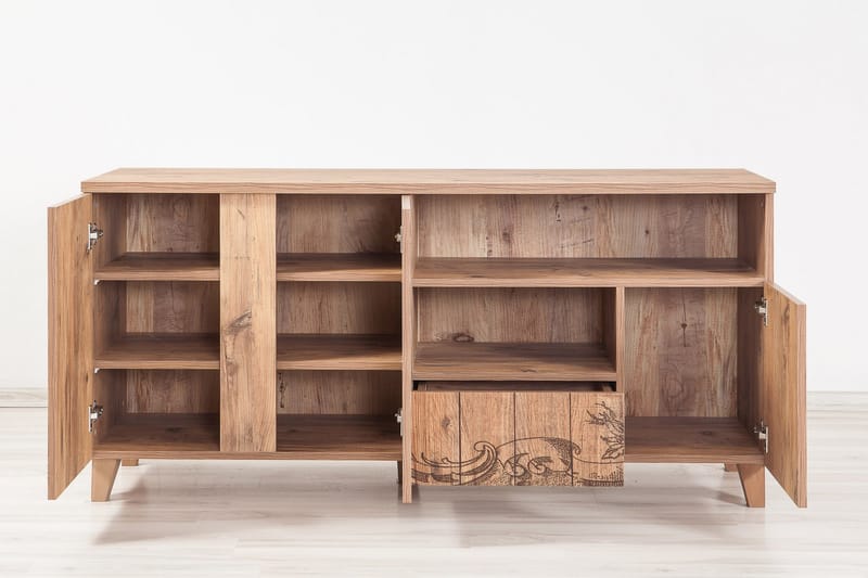 Skjenk Masako Blomstemønster - Brun - Sideboard & skjenk