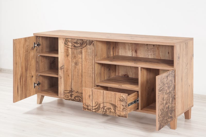 Skjenk Masako Blomstemønster - Brun - Sideboard & skjenk