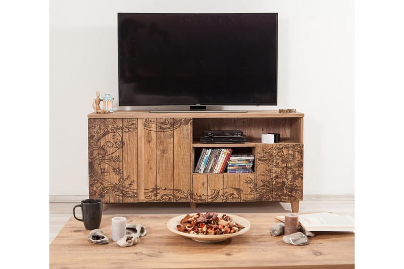 Skjenk Masako Blomstemønster - Brun - Oppbevaring - Oppbevaringsmøbler - Sideboard & skjenk