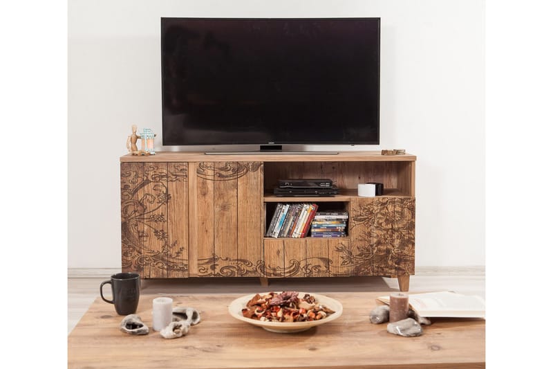 Skjenk Masako Blomstemønster - Brun - Sideboard & skjenk