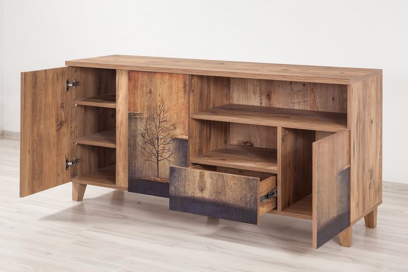 Skjenk Masako Tresilhuett - Brun/Grå - Sideboard & skjenk