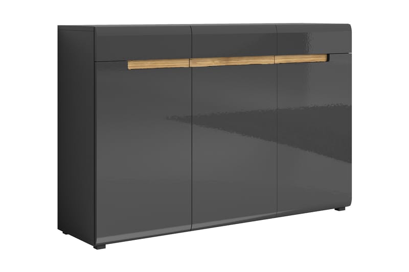 Skjenk Mcguffey 137x92 cm - Grå / Svart - Sideboard & skjenk