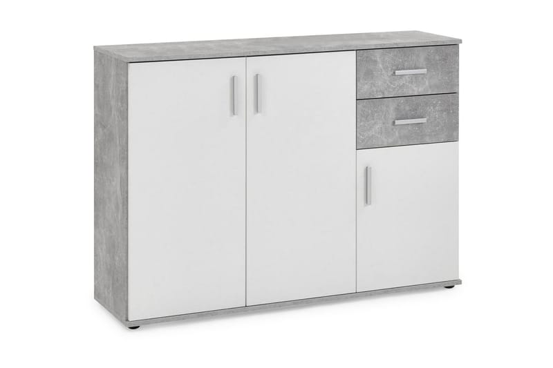 Skjenk Nelma 121 cm - Grå/Hvit - Sideboard & skjenk