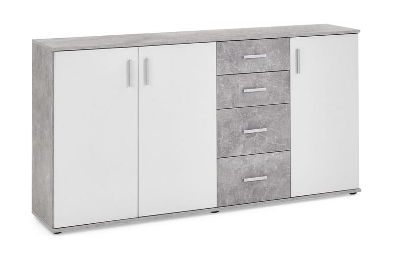 Skjenk Nelma 160 cm - Grå|Hvit - Sideboard & skjenk