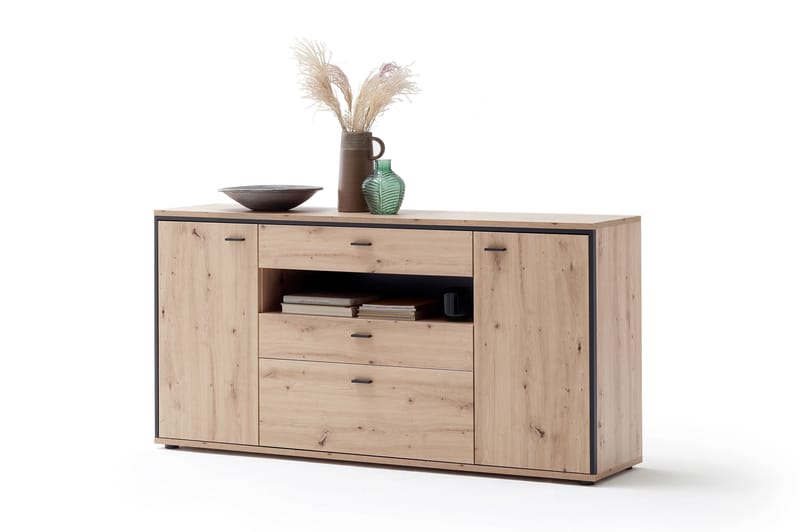 Skjenk Spinos 183 cm - Eik/Antrasitt - Sideboard & skjenk