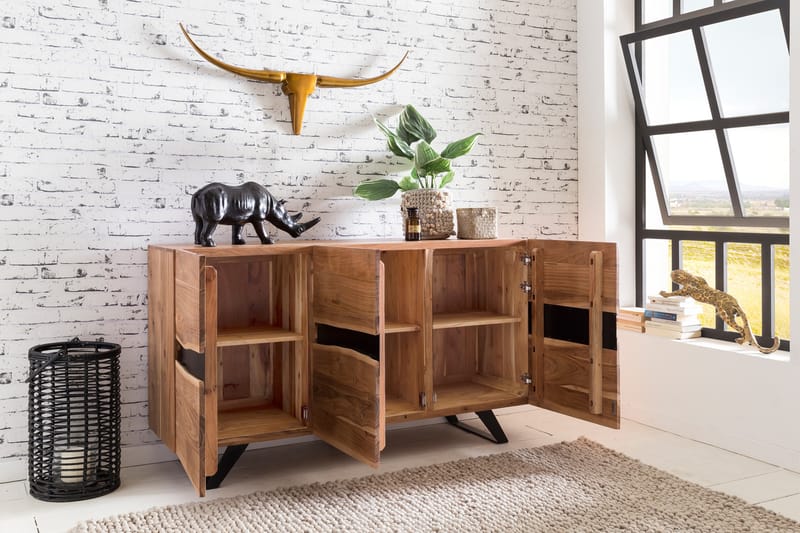 Skjenk Stammler 148x43 cm - Brun - Oppbevaring - Oppbevaringsmøbler - Sideboard & skjenk