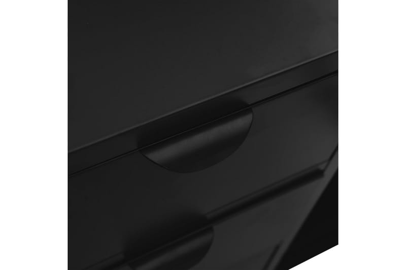 Skjenk svart 105x35x70 cm stål og herdet glass - Svart - Sideboard & skjenk