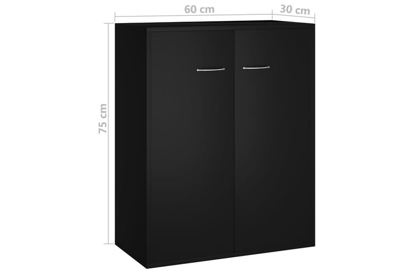 Skjenk svart 60x30x75 cm sponplate - Sideboard & skjenk