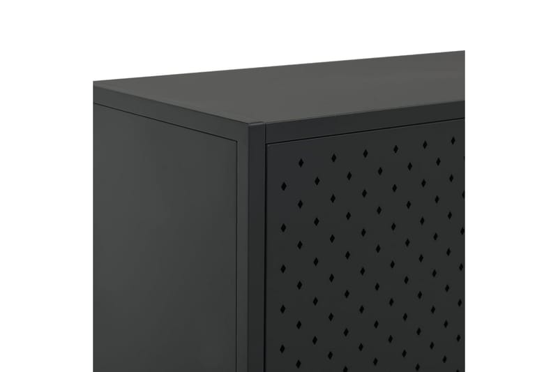 Skjenk svart 75x35x75 cm stål - Svart - Sideboard & skjenk
