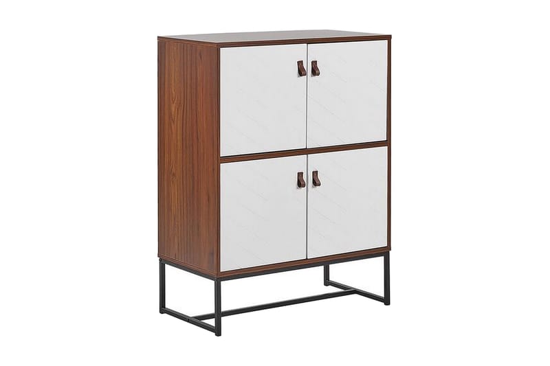 Skjenk Tajarja 76x39 cm - Mørkebrun/Hvit - Sideboard & skjenk