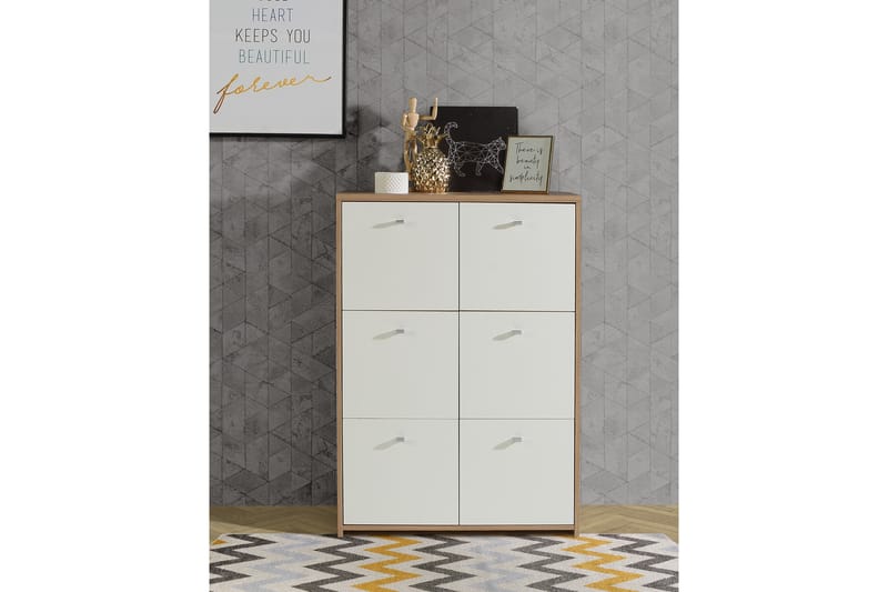 Skjenk Toledor 113x77 cm - Brun / Hvit - Oppbevaring - Oppbevaringsmøbler - Sideboard & skjenk
