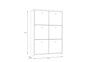 Skjenk Toledor 113x77 cm - Brun / Hvit - Oppbevaring - Oppbevaringsmøbler - Sideboard & skjenk