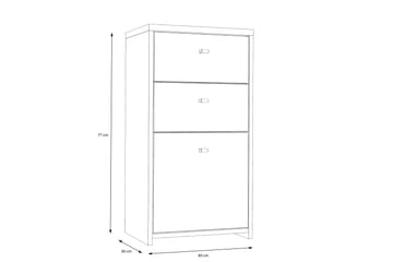 Skjenk Toledor 74x40 cm - Brun / Hvit - Oppbevaring - Oppbevaringsmøbler - Sideboard & skjenk