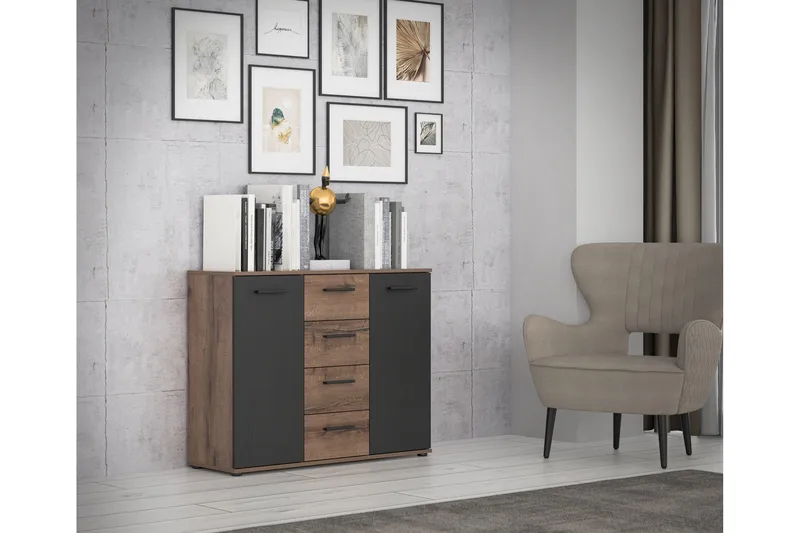 Sredets Sideboard 34x105 cm - Brun/Svart - Oppbevaring - Oppbevaringsmøbler - Sideboard & skjenk