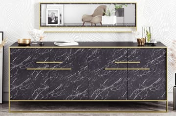 Susia Sidebord 180 cm - Gull|Svart - Oppbevaring - Oppbevaringsmøbler - Sideboard & skjenk