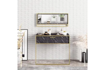 Susia Skjenk 90 cm i Tre med Metallramme - Gull|Svart - Oppbevaring - Oppbevaringsmøbler - Sideboard & skjenk