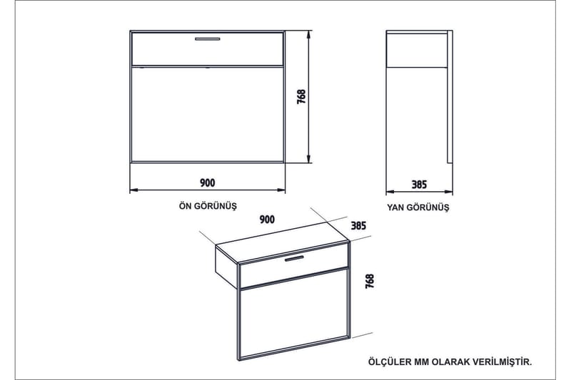 Susia Skjenk 90 cm i Tre med Metallramme - Gull|Svart - Oppbevaring - Oppbevaringsmøbler - Sideboard & skjenk