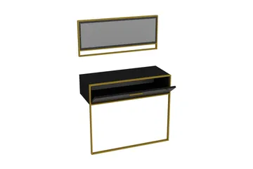 Susia Skjenk 90 cm i Tre med Metallramme - Gull|Svart - Oppbevaring - Oppbevaringsmøbler - Sideboard & skjenk