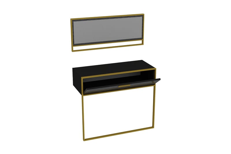 Susia Skjenk 90 cm i Tre med Metallramme - Gull|Svart - Oppbevaring - Oppbevaringsmøbler - Sideboard & skjenk
