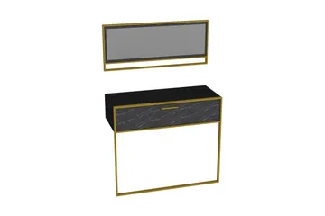 Susia Skjenk 90 cm i Tre med Metallramme - Gull|Svart - Oppbevaring - Oppbevaringsmøbler - Sideboard & skjenk
