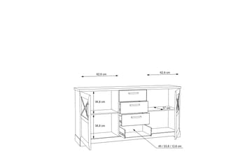Svetis Sideboard 42x183 cm - Hvit - Oppbevaring - Oppbevaringsmøbler - Sideboard & skjenk
