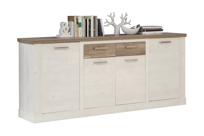 Talebi Skjenk 41x213 cm - Brun / Hvit - Oppbevaring - Oppbevaringsmøbler - Sideboard & skjenk