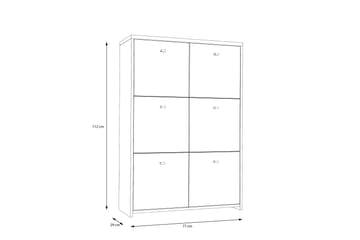 Toledor skjenk 113x77 cm - Brun / Hvit - Oppbevaring - Oppbevaringsmøbler - Sideboard & skjenk