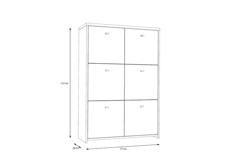 Toledor skjenk 113x77 cm - Brun / Hvit - Oppbevaring - Oppbevaringsmøbler - Sideboard & skjenk