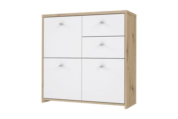 Toledor Skjenk 2 Skuffer 74x77 cm - Brun / Hvit - Oppbevaring - Oppbevaringsmøbler - Sideboard & skjenk