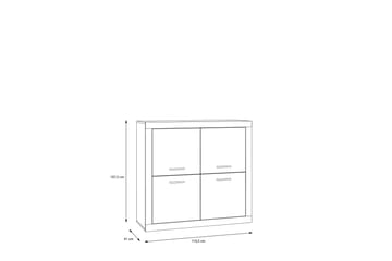 Tolovgrad Sideboard 41x113 cm - Grå/Hvit - Oppbevaring - Oppbevaringsmøbler - Sideboard & skjenk