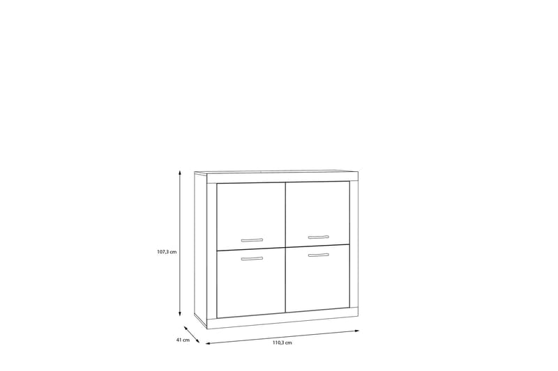 Tolovgrad Sideboard 41x113 cm - Grå/Hvit - Oppbevaring - Oppbevaringsmøbler - Sideboard & skjenk