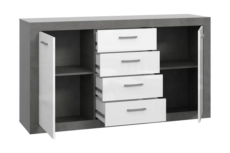 Tolovgrad Sideboard 41x153 cm - Grå/Hvit - Oppbevaring - Oppbevaringsmøbler - Sideboard & skjenk