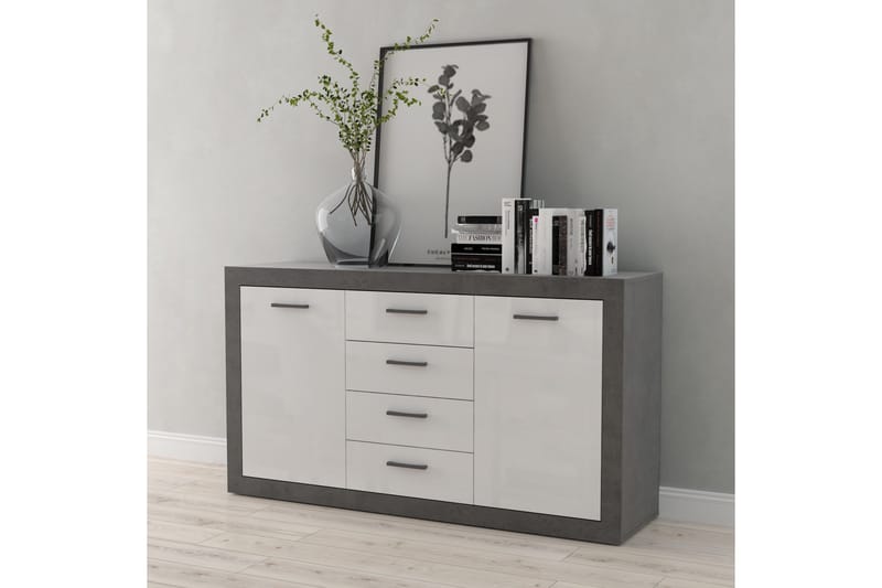Tolovgrad Sideboard 41x153 cm - Grå/Hvit - Oppbevaring - Oppbevaringsmøbler - Sideboard & skjenk