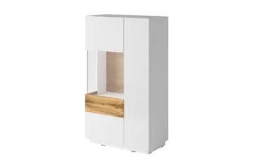 Tomeka Sideboard 80 cm i Tre med Eikeutseende - Hvit|Beige - Oppbevaring - Oppbevaringsmøbler - Sideboard & skjenk