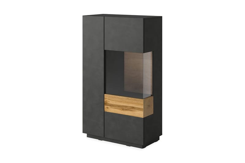 Tomeka Sideboard i Tre med Glassfront, Svart