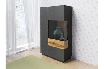 Tomeka Sideboard i Tre med Glassfront - Svart - Oppbevaring - Oppbevaringsmøbler - Sideboard & skjenk