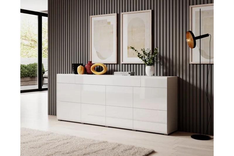 Toreno Sideboard 39x208 cm - Hvit - Oppbevaring - Oppbevaringsmøbler - Sideboard & skjenk
