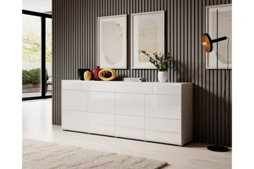 Toreno Sideboard 39x208 cm - Hvit - Oppbevaring - Oppbevaringsmøbler - Sideboard & skjenk