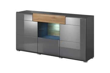 Toreno skjenk 39x159 cm - Antrasitt / Natur - Oppbevaring - Oppbevaringsmøbler - Sideboard & skjenk