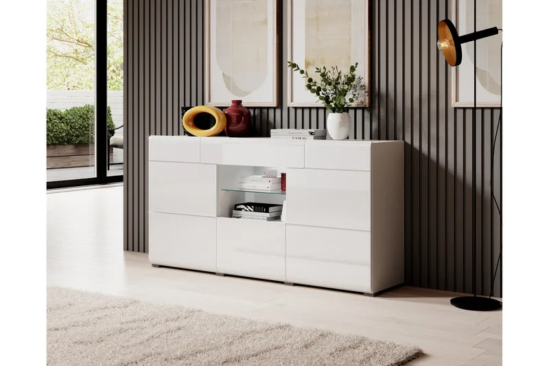 Toreno skjenk 39x159 cm - Hvit - Oppbevaring - Oppbevaringsmøbler - Sideboard & skjenk