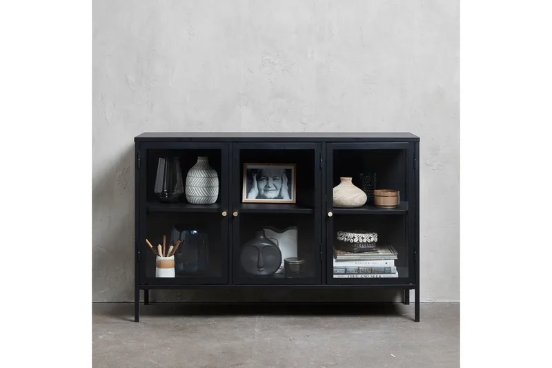 Umbri Sideboard 3 delar 132 cm - Svart - Oppbevaring - Oppbevaringsmøbler - Sideboard & skjenk